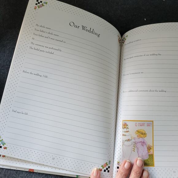 Vintage 1993 Baby Book A Mothers Journal Mary Engelbreit Unused Illustrated - Picture 12 of 13